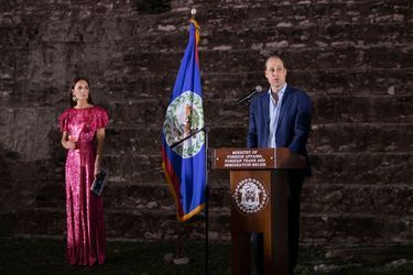 Kate Middleton et le prince William sur le site des ruines mayas de Cahal Pech au Belize, le 21 mars 2022
