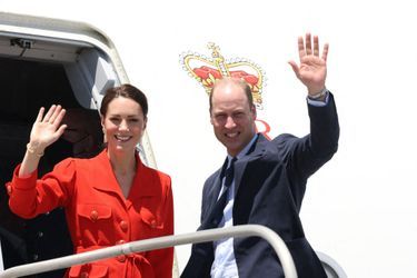 Kate Middleton et le prince William à leur départ du Belize, le 22 mars 2022