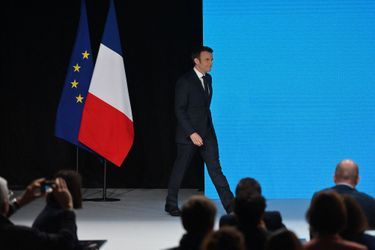 Emmanuel Macron, la semaine dernière à Aubervilliers pour la présentation de son programme. 