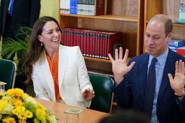 Kate Middleton et le prince William au Shortwood Teacher Training College à Kingston en Jamaïque, le 23 mars 2022