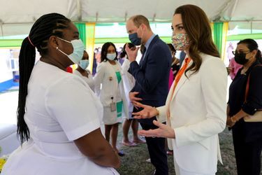 Kate Middleton et le prince William au Spanish Town Hospital en Jamaïque, le 23 mars 2022