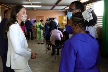 Kate Middleton au Spanish Town Hospital en Jamaïque, le 23 mars 2022
