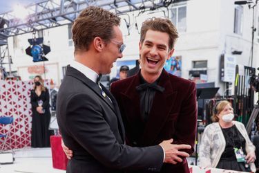 Benedict Cumberbatch et Andrew Garfield sur le tapis rouge des Oscars 2022.