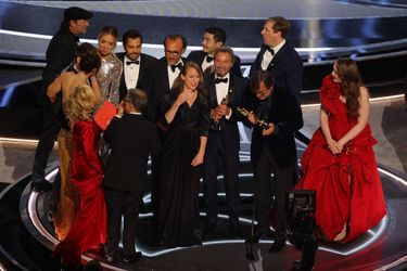 L&#039;équipe de «Coda», meilleur film aux Oscars 2022.