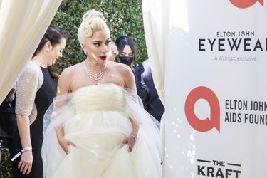 Lady Gaga à la soirée de charité organisée par Elton John après les Oscars.