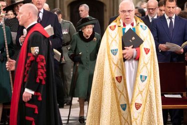 La reine Elizabeth II dans l&#039;abbaye de Westminster, le 29 mars 2022