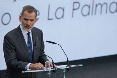 Le roi Felipe VI d&#039;Espagne à Santa Cruz de la Palma, le 12 mars 2022