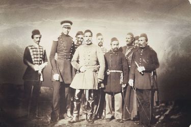 Pap Károly Szathmary, Omer Pacha avec ses aides de camps, 1854. 