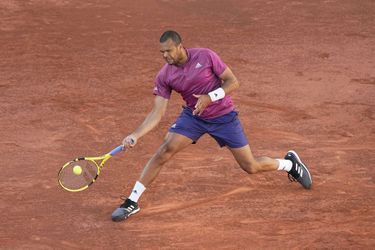 Jo-Wilfried Tsonga à Roland-Garros en 2021.