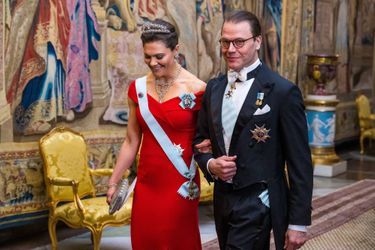 La princesse héritière Victoria et le prince Daniel de Suède à Stockholm, le 6 avril 2022