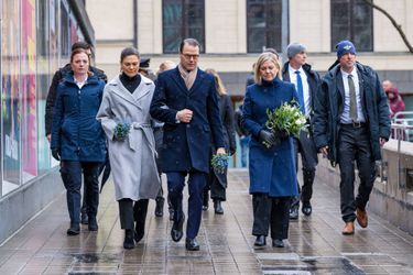 La princesse héritière Victoria de Suède et le prince Daniel à Stockholm, le 7 avril 2022