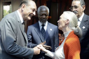 Inauguration de la Fondation Jacques Chirac au musée du Quai-Branly, en 2008. Avec Kofi Annan et Ismaïl Serageldin. 