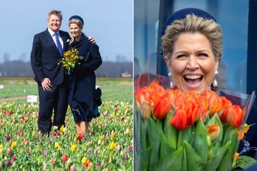 La reine Maxima et le roi Willem-Alexander des Pays-Bas dans la région des dunes et des bulbes, le 7 avril 2022