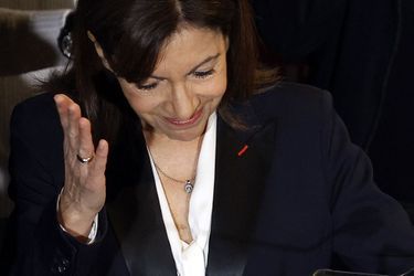 Anne Hidalgo lors du premier tour de la présidentielle, le 10 avril 2022.