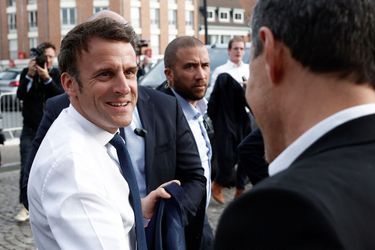 Emmanuel Macron à Carvin (Pas-de-Calais).
