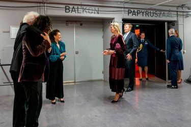 La reine Maxima et le roi Willem-Alexander des Pays-Bas au théâtre du Vrijthof à Maastricht, le 11 avril 2022