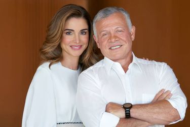 Le roi Abdallah de Jordanie avec son épouse la reine Rania. Photo diffusée le 30 janvier 2022 pour ses 60 ans 