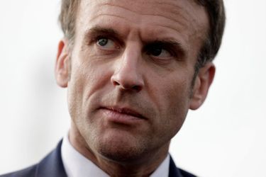 Emmanuel Macron à Denain, le 11 avril 2022. 