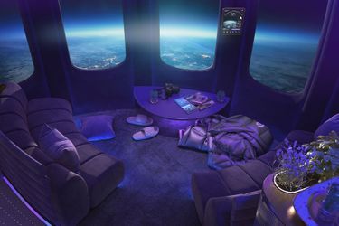 Vue de l'intérieur de la capsule Neptune de Space Perspective. 