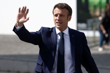 Emmanuel Macron au Havre le 14 avril 2022.