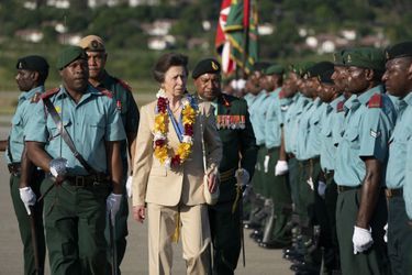 La princesse Anne à son arrivée à l&#039;aéroport de Port Moresby en Papouasie-Nouvelles-Guinée, le 11 avril 2022