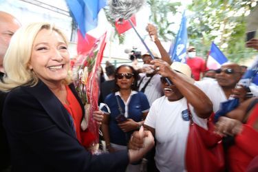 Marine Le Pen à Pointe-a-Pitre le 26 mars 2022.