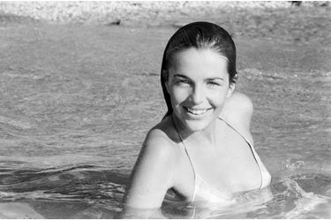 Véronique Jannot, au lac d&#039;Annecy, en août 1979.
