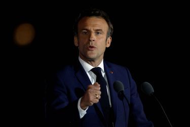 Emmanuel Macron le 24 avril au Champ de Mars.
