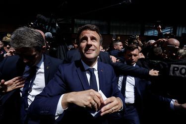 Emmanuel Macron mercredi à Cergy-Pontoise.