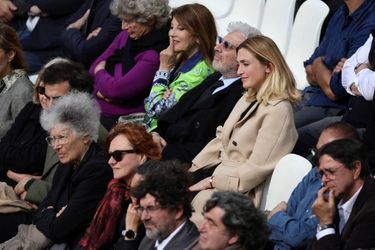 Julie Gayet à l'hommage national rendu à Michel Bouquet aux Invalides, le 27 avril 2022.