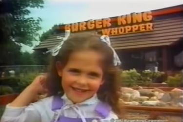Sarah Michelle Gellar dans une publicité pour Burger King (1981)