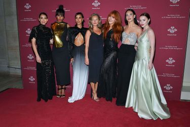 Maya Jama, Sabrina Dhowre, Kate Moss, Charlotte Tilbury, Lily James, Phoebe Dynevor au gala Prince’s Trust, à New York, le 28 avril 2022.
