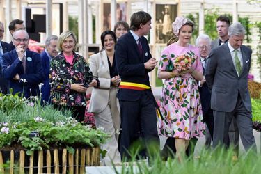 La reine Mathilde et le roi des Belges Philippe visitent les Floralies de Gand, le 28 avril 2022