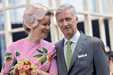 La reine Mathilde et le roi des Belges Philippe à Gand, le 28 avril 2022