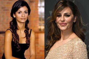 Un dos tres : Monica Cruz dans le rôle de Silvia dans la série sortie en 2002 (à gauche) et en 2022 (à droite) 