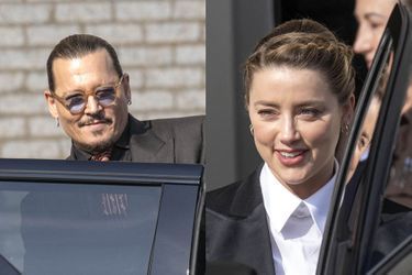 Johnny Depp et Amber Heard le 4 mai 2022 à Fairfax, en Virginie.