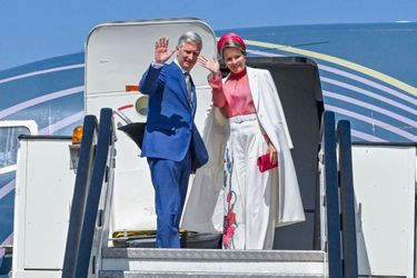 La reine Mathilde et le roi des Belges Philippe quittent la Grèce, le 4 mai 2022, au terme de leurs trois jours de visite d'Etat