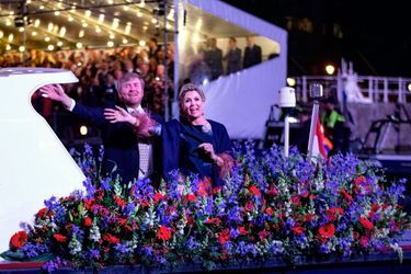 La reine Maxima et le roi Willem-Alexander des Pays-Bas à Amsterdam, le 5 mai 2022