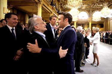 Emmanuel Macron avec son père Jean-Michel Macron. 