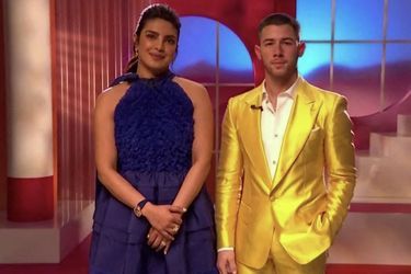 Priyanka Chopra et son mari Nick Jonas, le 15 mars 2021, à Los Angeles.