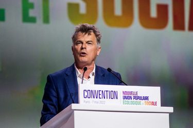 Fabien Roussel ici samedi à la Convention actant la naissance à gauche de la Nouvelle union populaire écologique et sociale (Nupes).