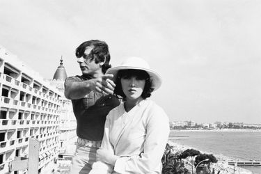 Isabelle Adjani et Roman Polanski pour le film &quot;Le Locataire&quot; au Festival de Cannes en 1976. 
