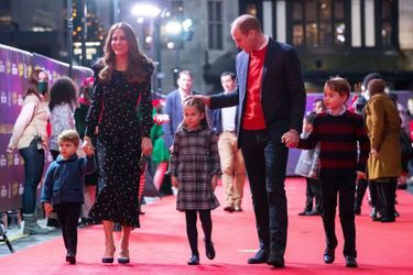 Kate et William et leur trois enfants au Palladium Theatre (décembre 2020, Londres)