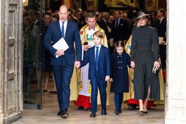 Kate Middleton, William, George et Charlotte à l&#039;abbaye de Westminster (mars 2022, Londres)