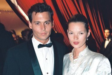 Johnny Depp et Kate Moss en soirée, en marge du Festival de Cannes, en 1997.