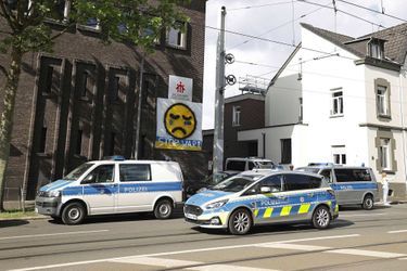 Véhicules de police à Essen, le 12 mai 2022.
