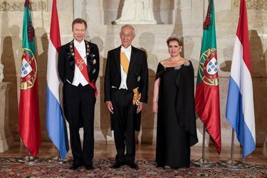 Henri et Maria Teresa de Luxembourg avec le président portugais, Marcelo Rebelo de Sousa