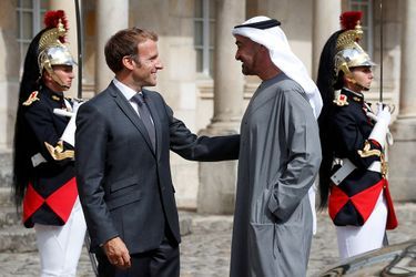 Emmanuel Macron et Mohammed bin Zayed al-Nahyan en septembre 2021.