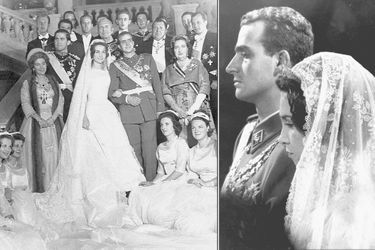 Au mariage de la princesse Sophie de Grèce et de Don Juan Carlos d&#039;Espagne à Athènes, le 14 mai 1962