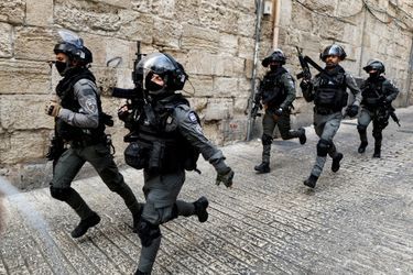 La police israélienne dans les rues de la vieille ville de Jerusalem, en avril 2022. 